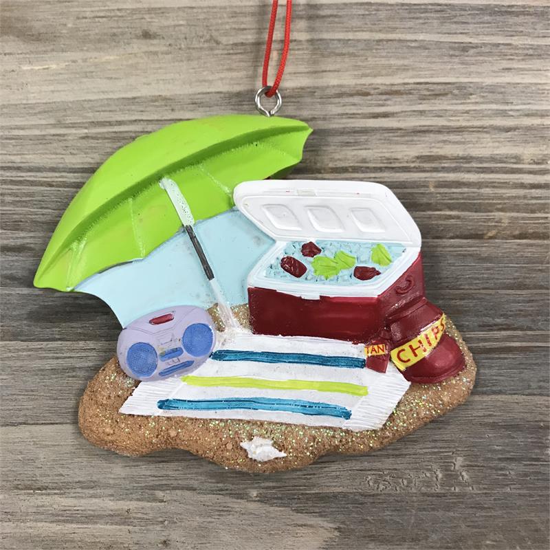 Beach Scene Resin Ornament